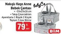 BABYCO NAKIŞLI KEÇE ANNE BEBEK ÇANTASI